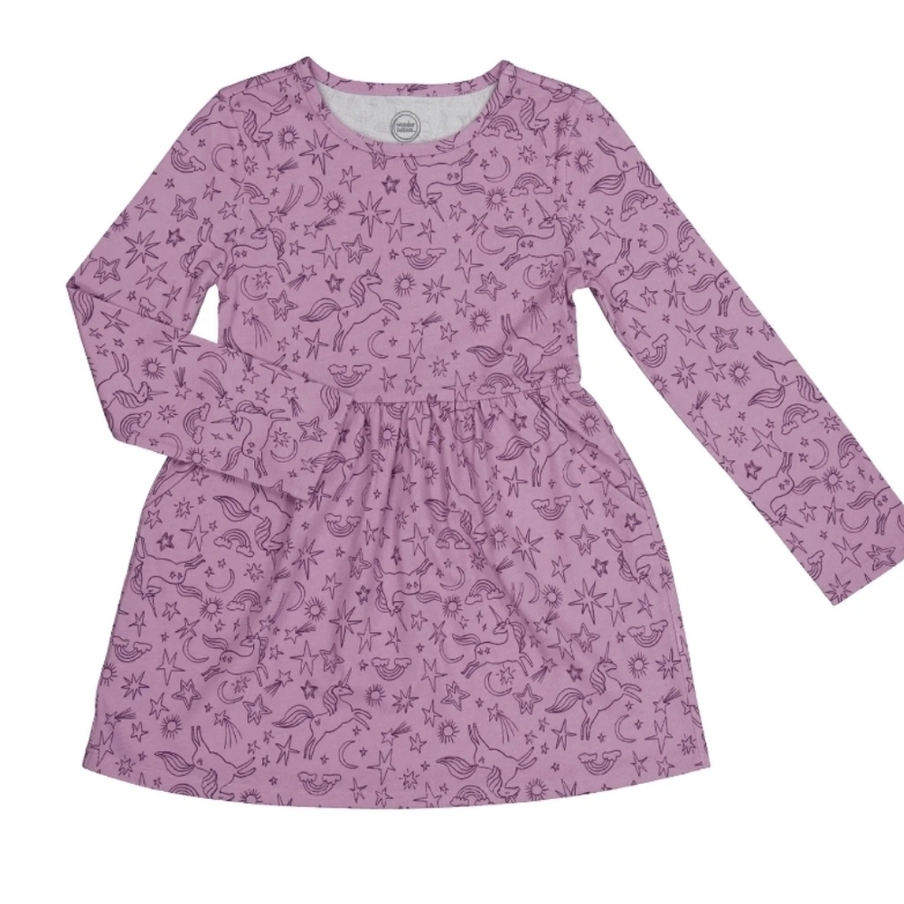 Wonder Nation Girls Long Sleeve Play Dress Size 10/12